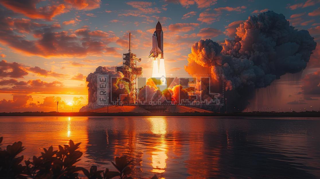 Free Photos - Rocket Launch At Sunset | FreePixel.com