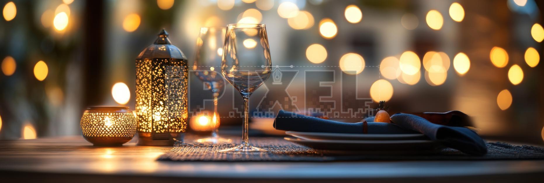 Free Photos - Romantic Dinner Setting With Wine Glasses And Candles ...