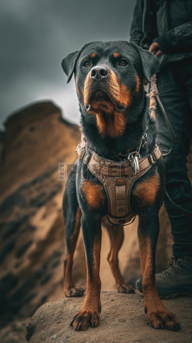 Free Photos - Rottweiler Standing On A Rock | FreePixel.com