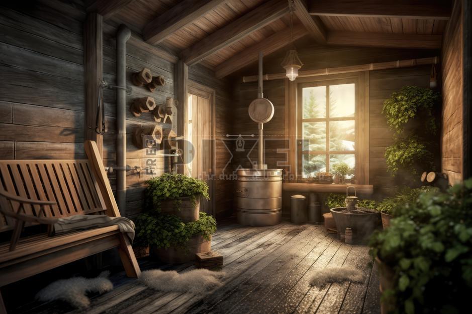 Free Photos - Cozy Log Cabin Furnished With A Wood Stove, Bench, And ...