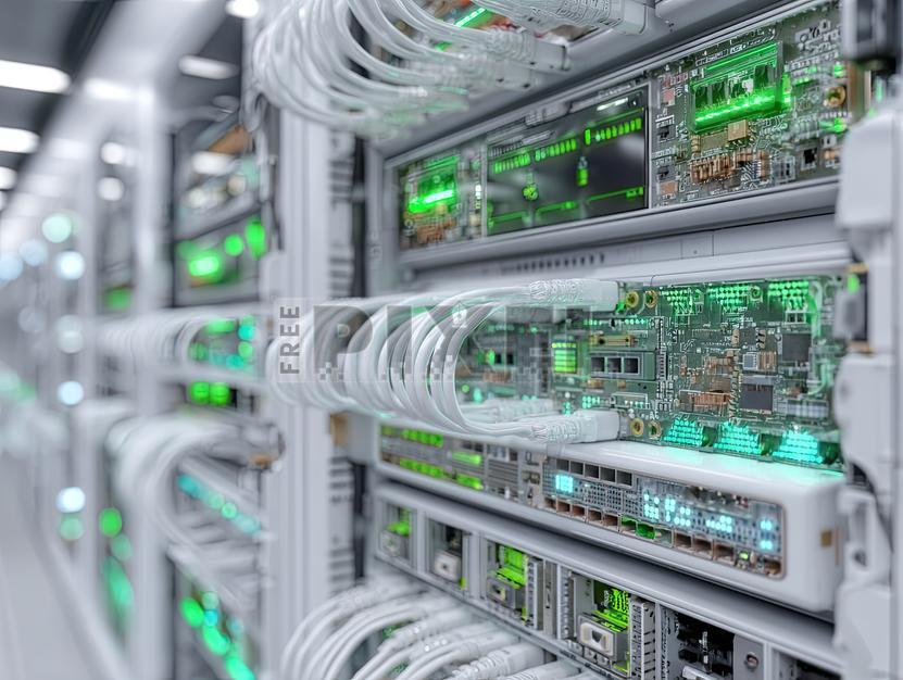 Free Photos - Server Rack With Cables And Circuit Boards | FreePixel.com