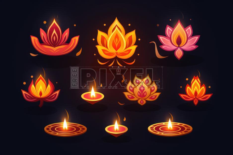 Free Photos - Illustrated Collection Of Eastern Religious Symbols ...