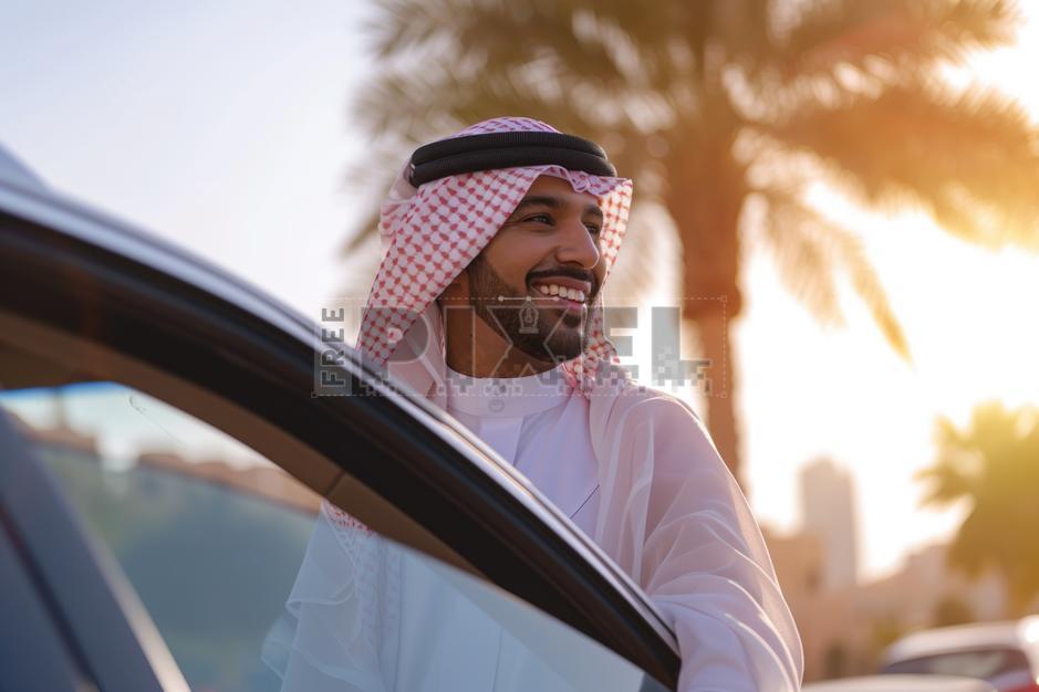 Free Photos - A Smiling Sheikh Standing On The Street With His Car ...