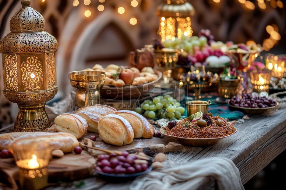 Free Photos - A Table Of Islamic Food And Decorations | FreePixel.com