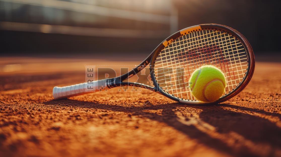 Free Photos - Tennis Racket And Ball On Clay Court | FreePixel.com