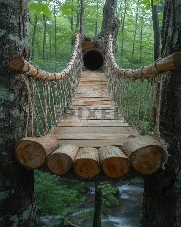 Free Photos - Treehouse Bridge In The Forest | FreePixel.com