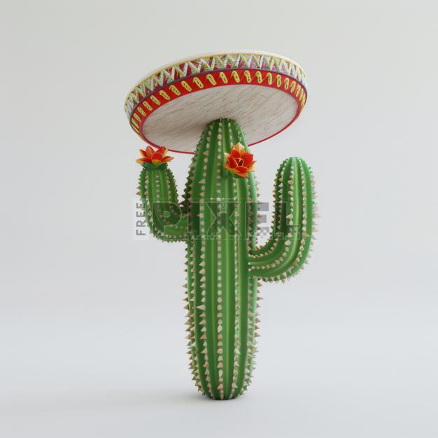 Free Photos - Cute Mexican Cactus Wearing A Sombrero | FreePixel.com