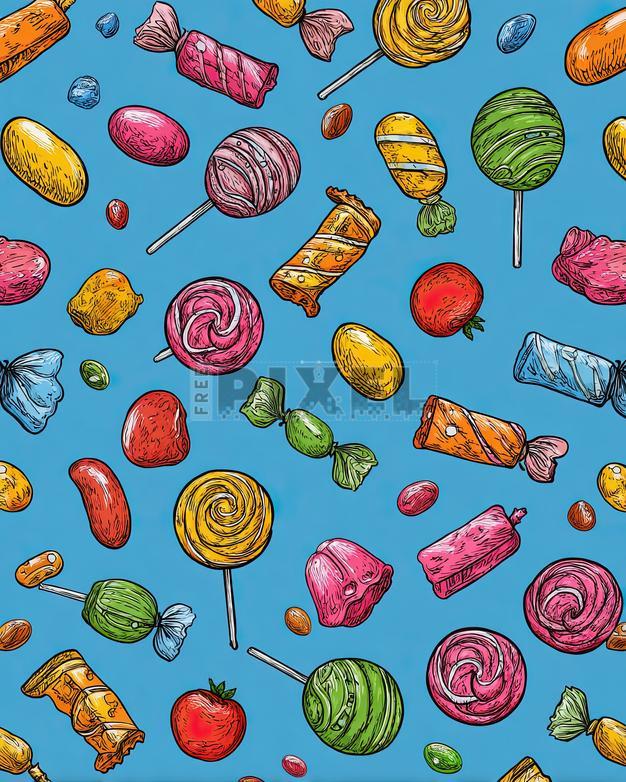 Free Photos - Various Flavored Candy Seamless Pattern Background ...