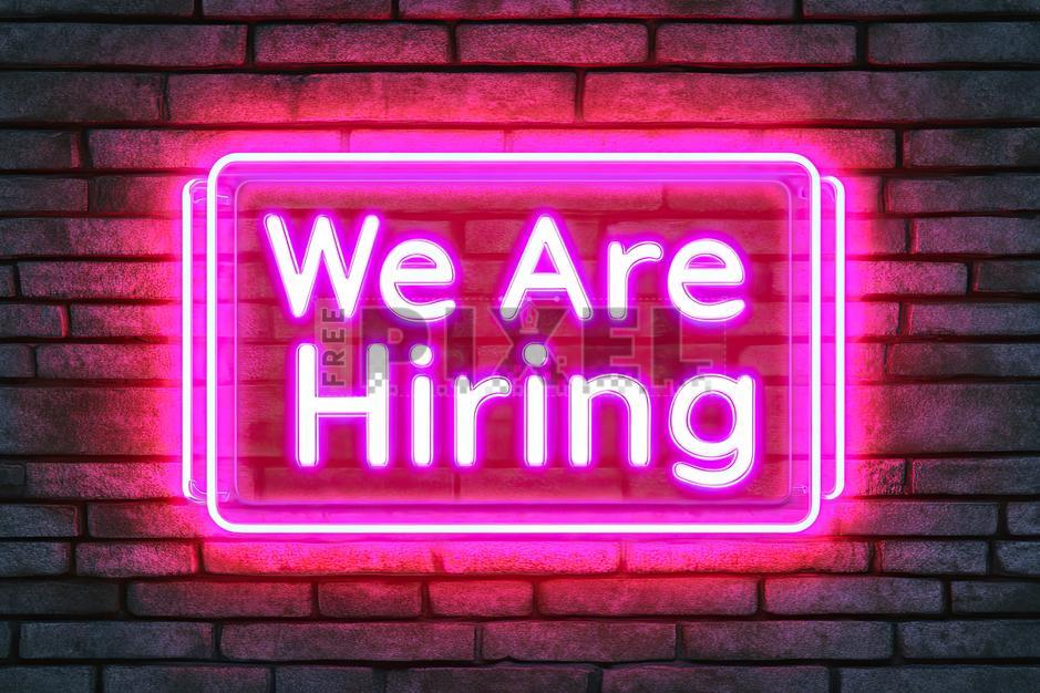 Free Photos - We Are Hiring Neon Sign On Brick Wall For Job Opportunity ...