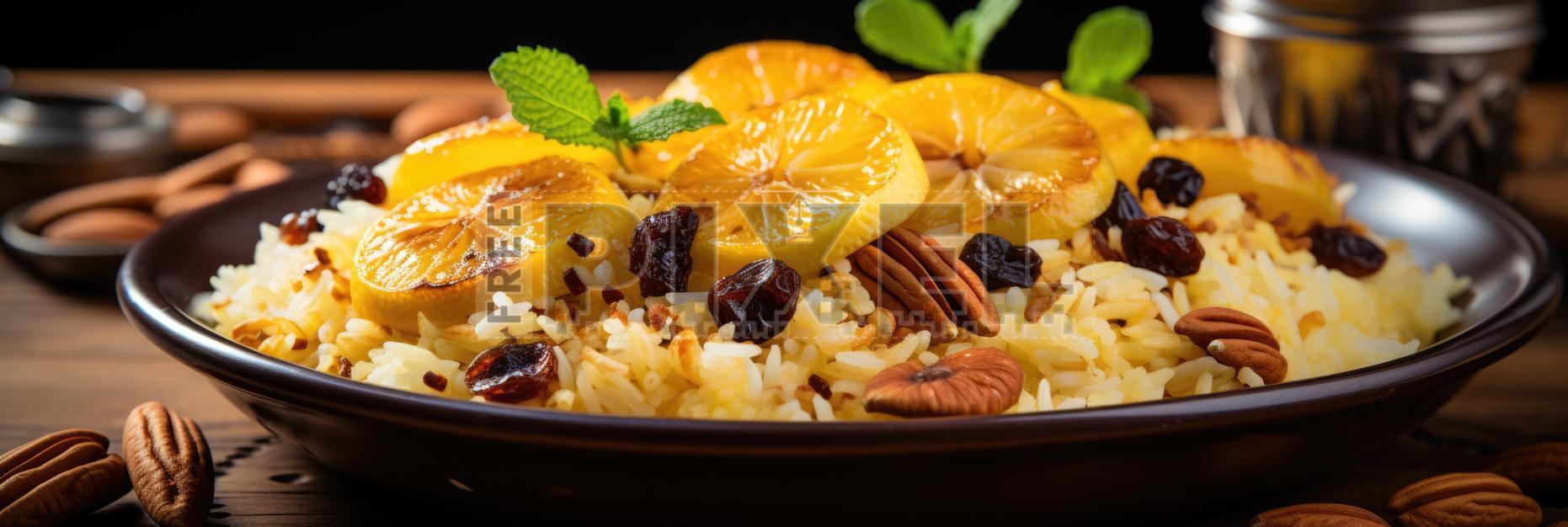 Free Photos - Fresh And Colorful Rice Dish With Sliced Oranges And Nuts ...