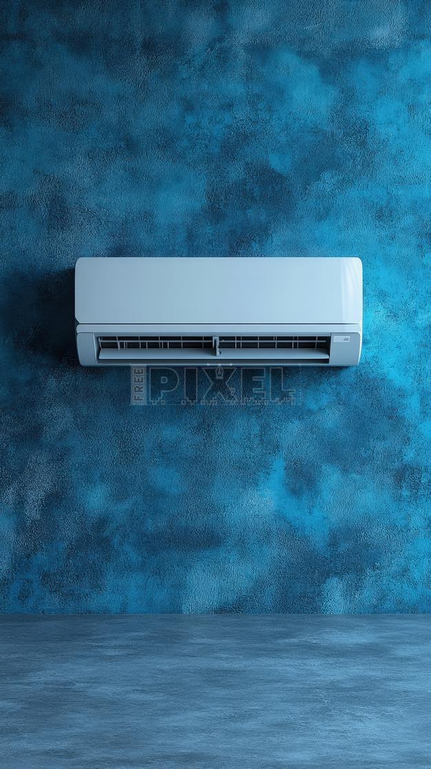Free Photos - Air Conditioner On Blue Wall | FreePixel.com