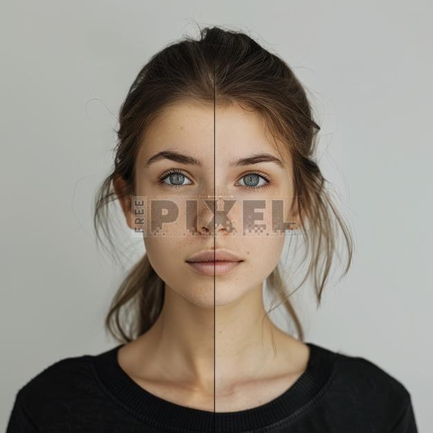 Free Photos - A Woman Face Split In Half Showing Transformative Power ...