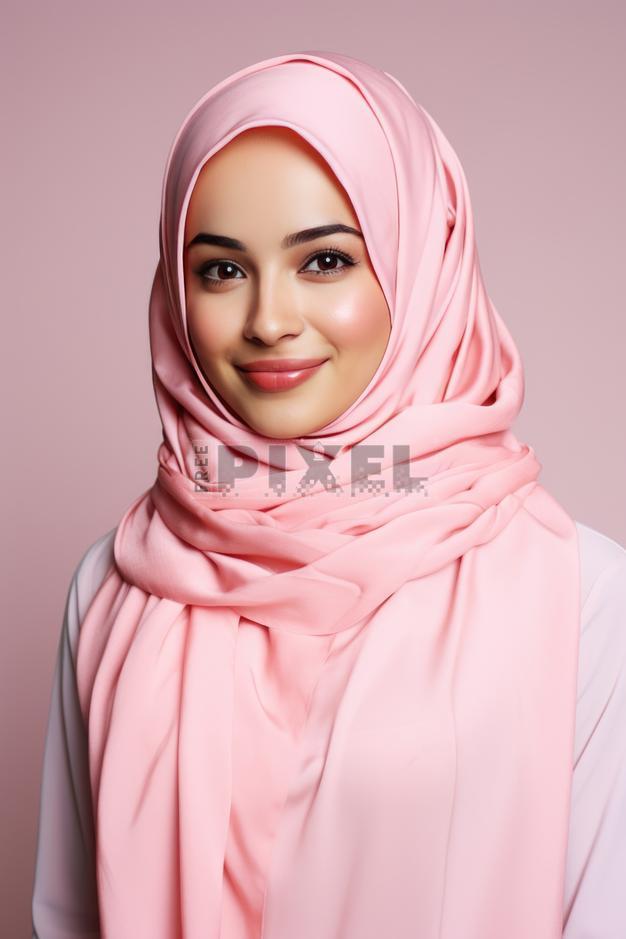 Free Photos - Beautiful Muslim Woman Wearing A Pink Hijab | FreePixel.com