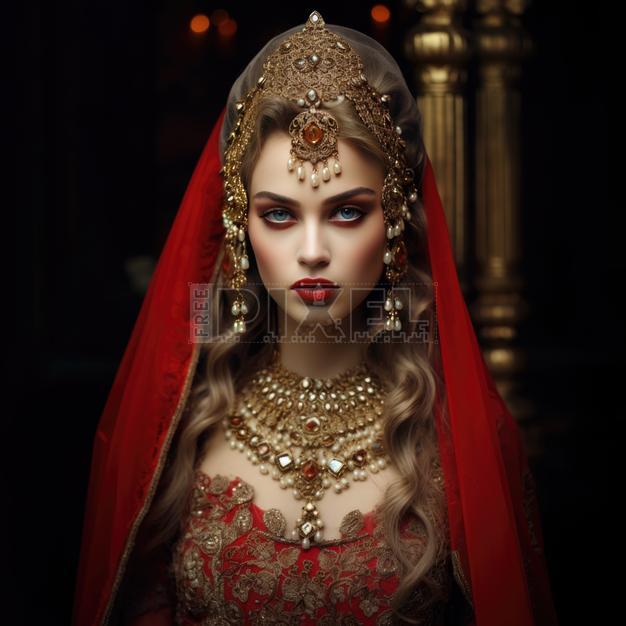 Free Photos - Elegant Woman In A Red Dress And Veil | FreePixel.com