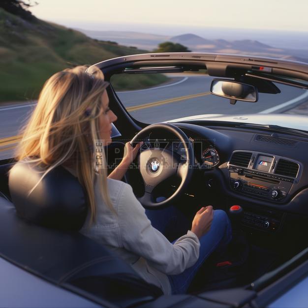 Free Photos - Woman Driving Convertible On Mountain Road | FreePixel.com