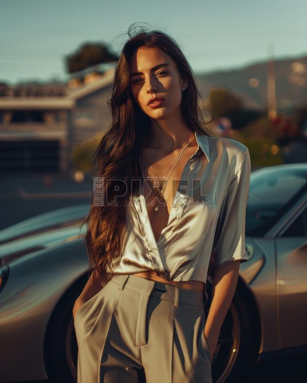 Free Photos - Woman Standing In Front Of A Car | FreePixel.com