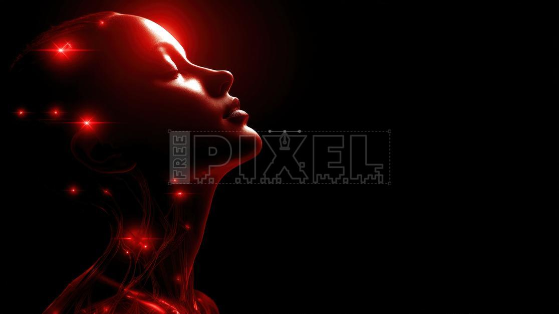 Free Photos - Red Light On Woman's Face | FreePixel.com