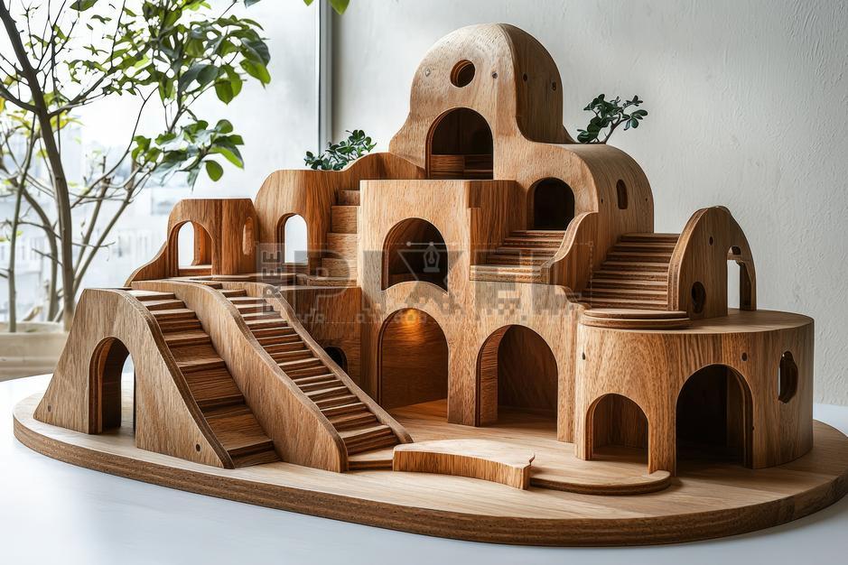 Free Photos - Stylish Wooden Rodent Castle With Ramps, Hideouts, And ...