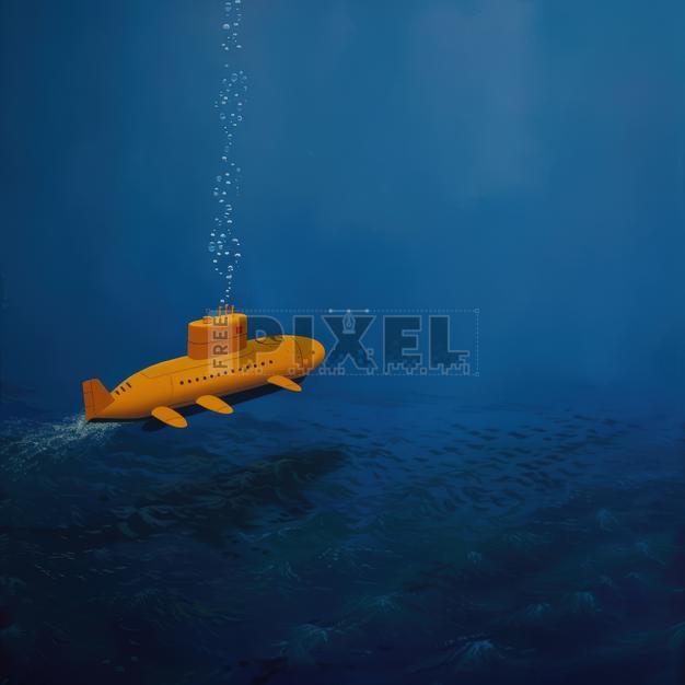 Free Photos - Yellow Submarine In The Ocean | FreePixel.com