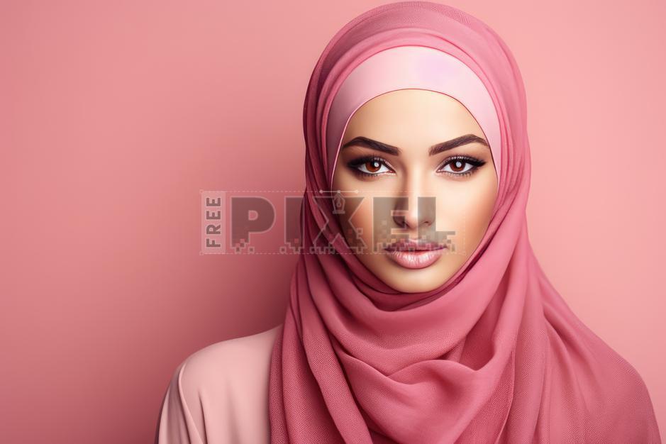 Free Photos - Beautiful Muslim Woman Wearing A Pink Hijab | FreePixel.com
