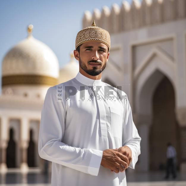 Free Photos - Arabic Man Posing In Front Of A Mosque | FreePixel.com