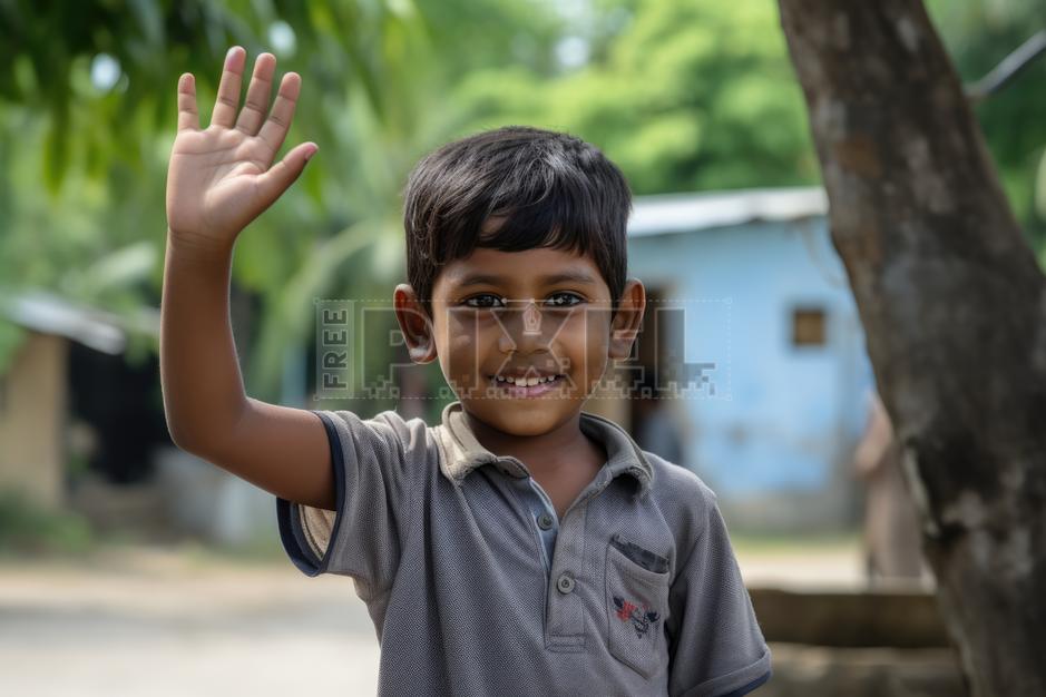 Free Photos - A Young Boy Waving Goodbye With A Smile | FreePixel.com