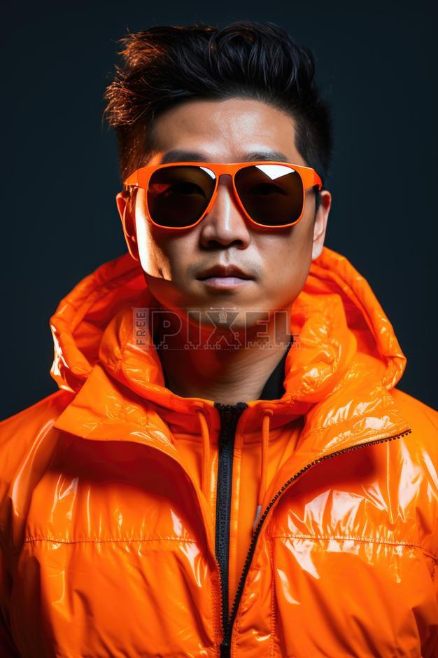 Free Photos - Stylish Man In Vibrant Orange Outfit | FreePixel.com