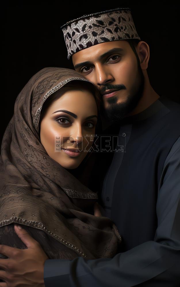 Free Photos - Muslim Man And Woman Wearing Arabic Headdresses ...