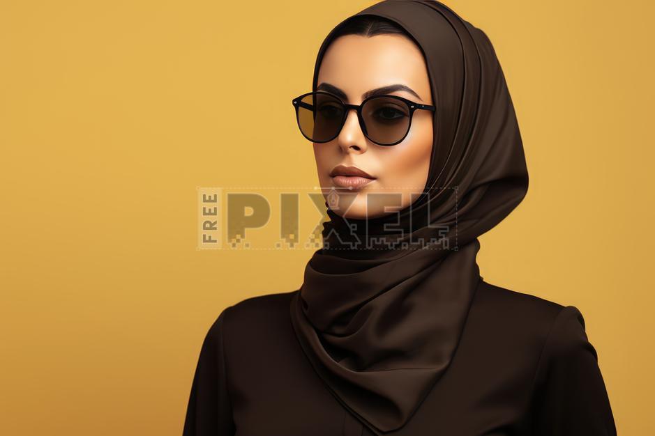 Free Photos - Stylish Muslim Woman Wearing A Brown Hijab | FreePixel.com