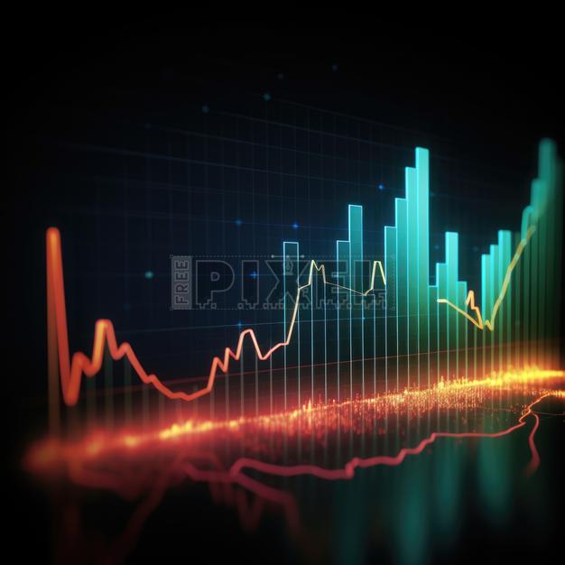 Free Photos - Abstract Neon Line Chart Represent Data Analysis ...