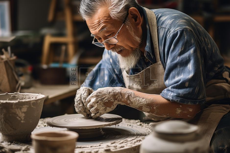 Old Man Pottery Wheel Spring 2024 Wheel Throwing Class | ORPG