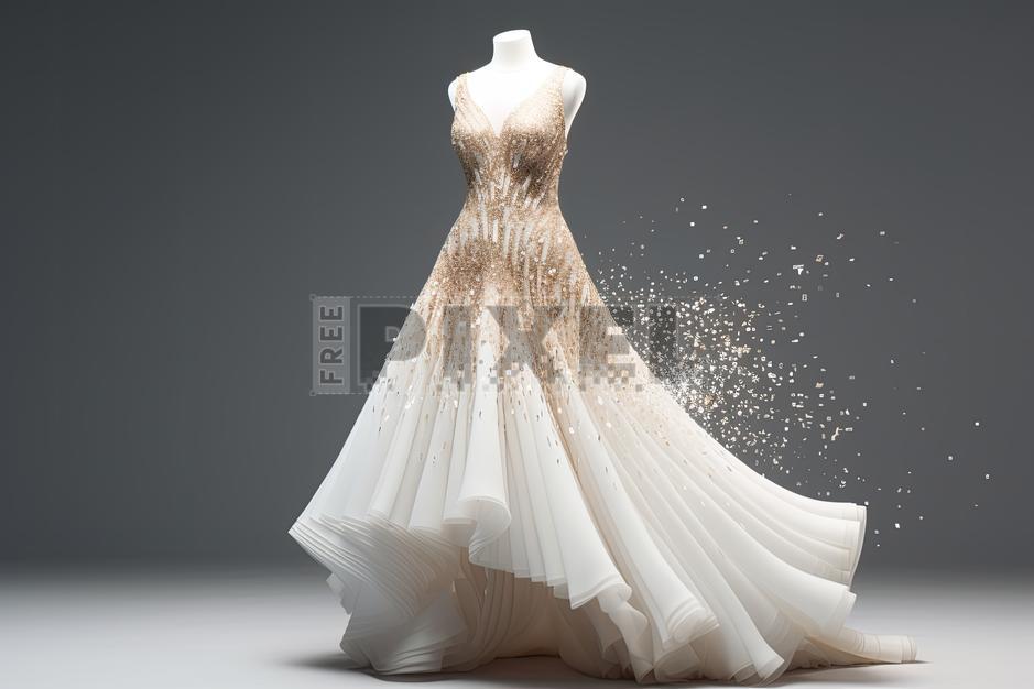 slim fit dress slacks White High Low Prom Gown Gold Beaded Pageant Dress 67441 – Viniodress