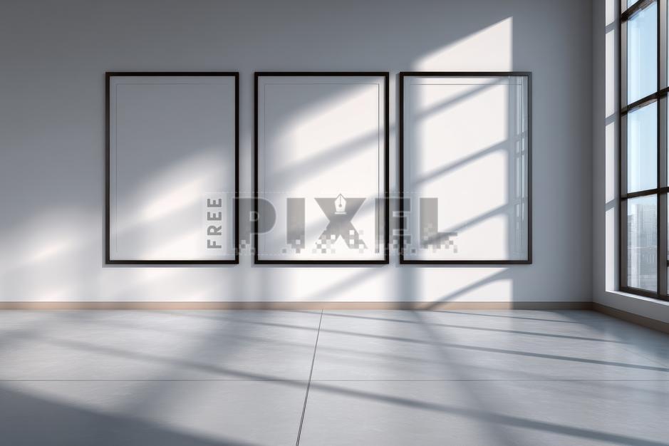 Free Photos - Empty Room With Three Frames | FreePixel.com
