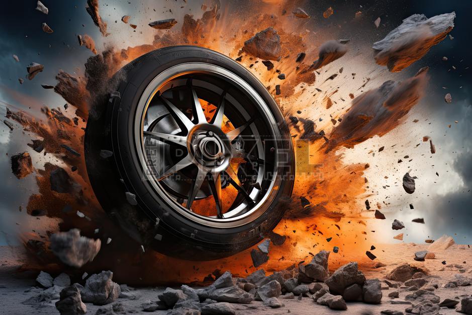 Free Photos - Blown Tire - Explosive Destruction | FreePixel.com