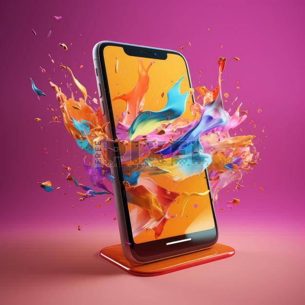Free Photos - Colorful Explosion Of An IPhone | FreePixel.com