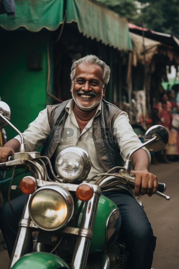 Free Photos - An Old Man Riding A Motorcycle And Smiling | FreePixel.com