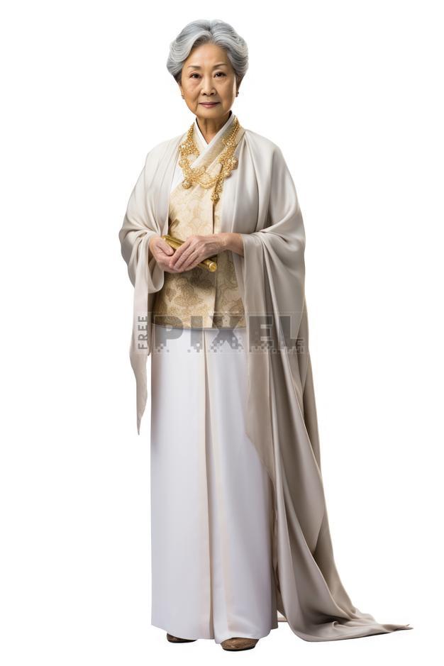 Free Photos - Elderly Woman Wearing A Long, White Ceremonial Garment ...