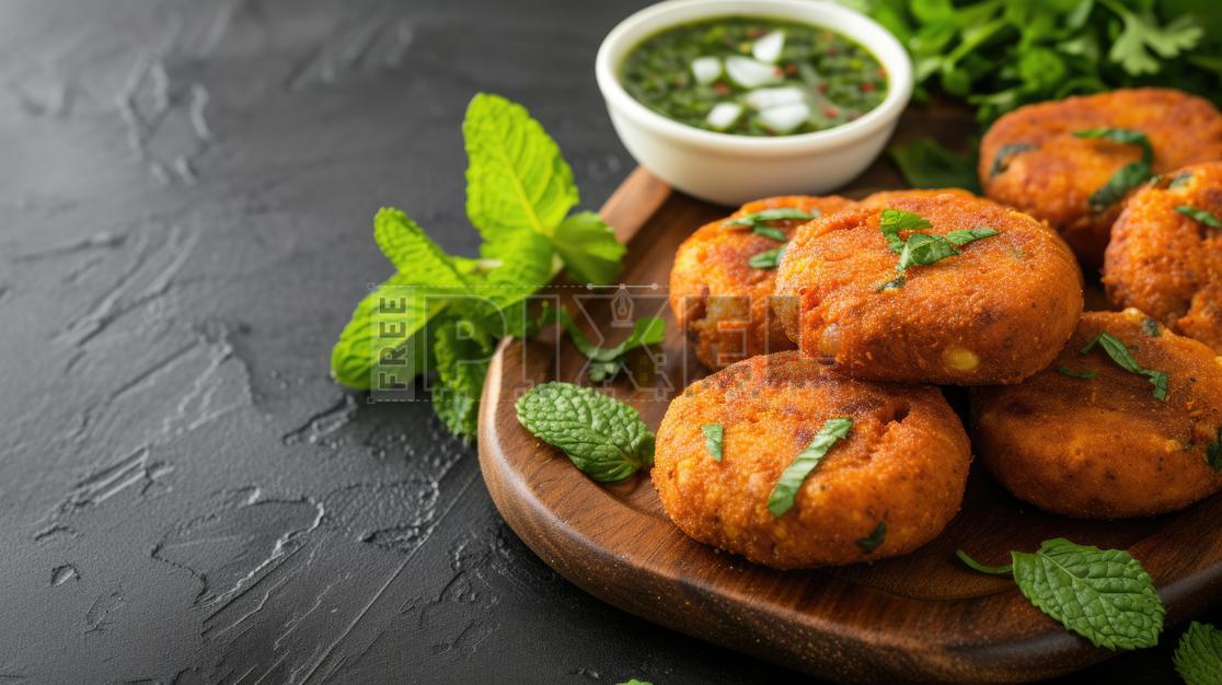 Free Photos - Appetizing Fried Potato Patties With Garnish Herbs And ...