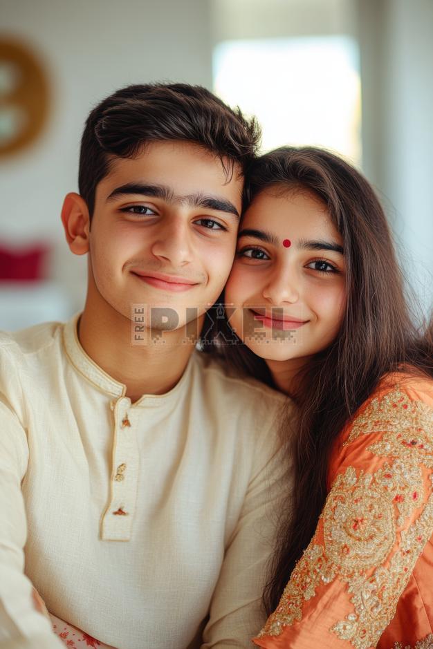 Indian Brother And Sister Photo Wallpaper