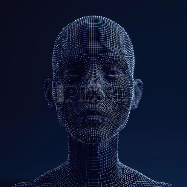 Free Photos - Close-up Of Glowing Face Wireframe For Biometric Scanning ...