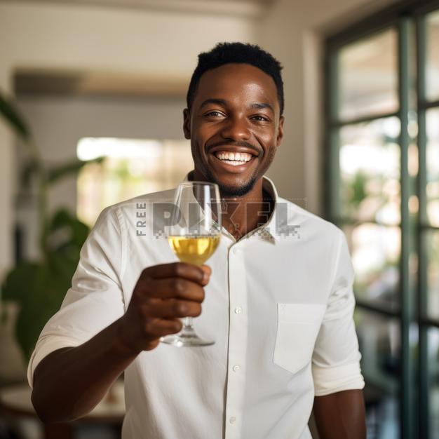 Free Photos - Cheers Young Afro American Man Drinking A Glass Of Wine ...