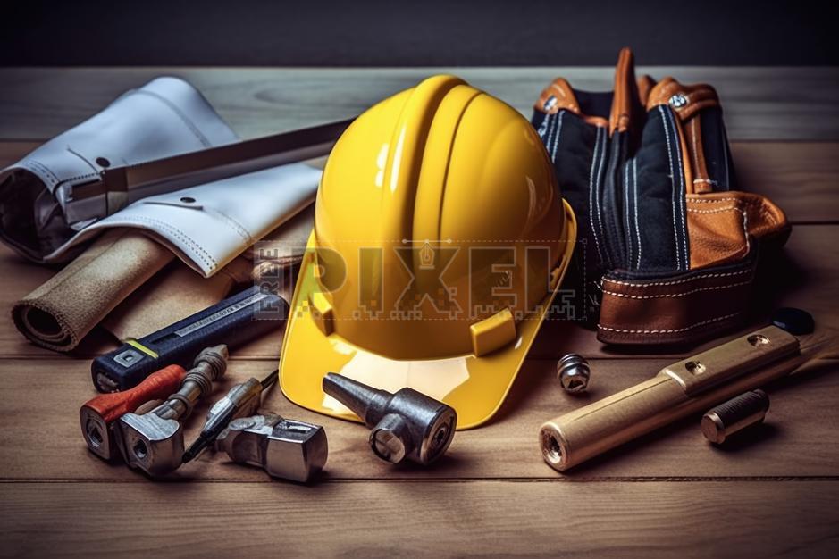 Free Photos - Construction Safety Helmet And Mechanical Toolkit On ...