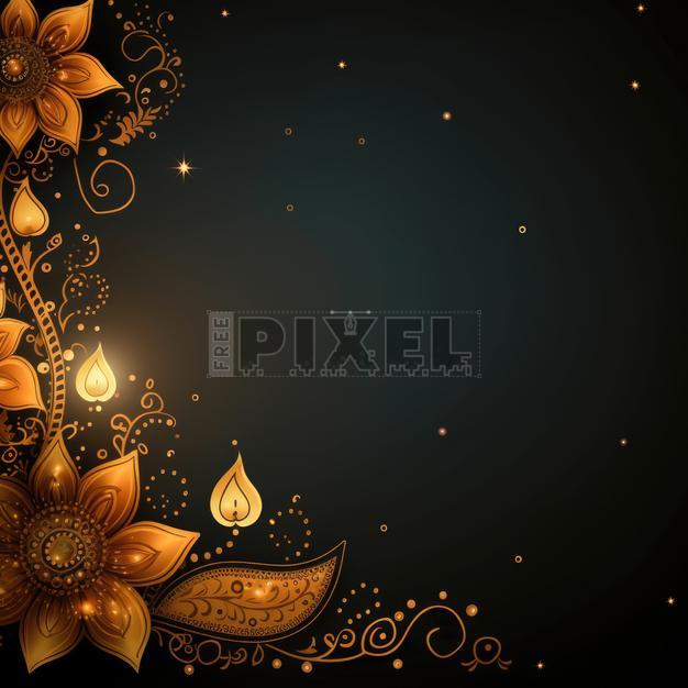 Diwali Diya Border