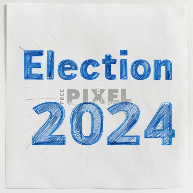 Free Photos - Election 2024 Written Blue Text On White Paper ...
