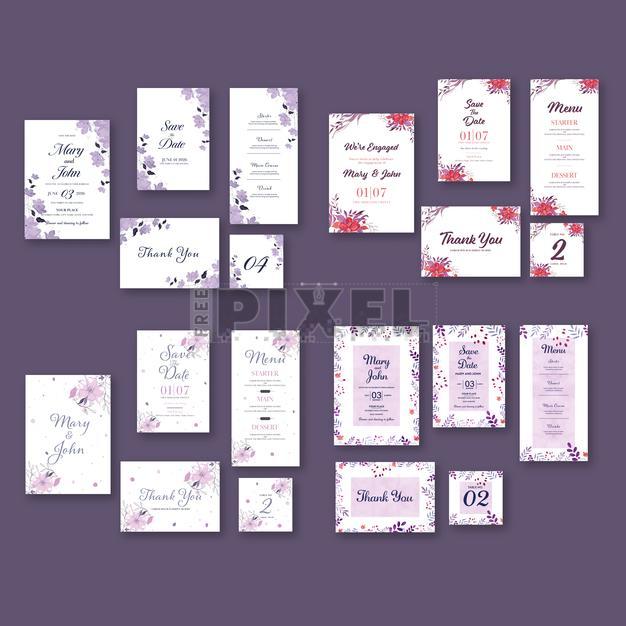 Free Photos - Elegant Wedding Invitation Card Suite Set With ...