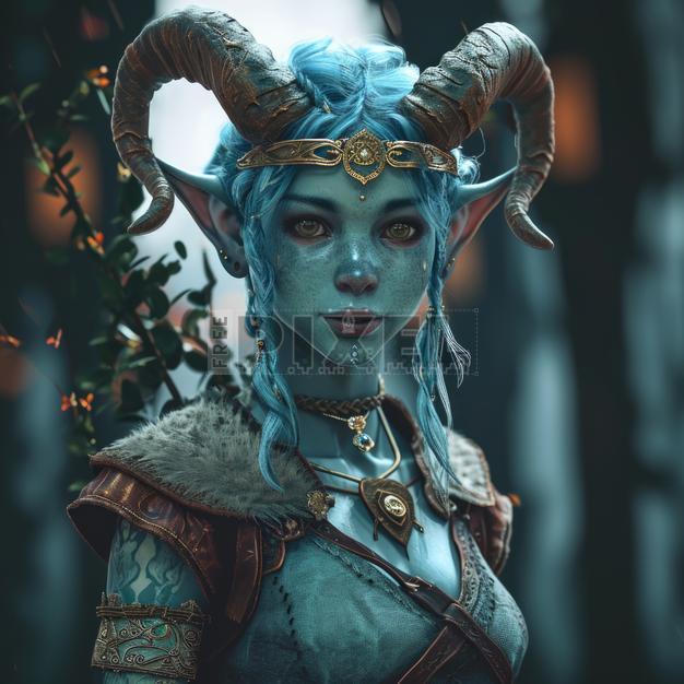 Free Photos - Fantasy Mythical Creature Female With Horns And Green ...