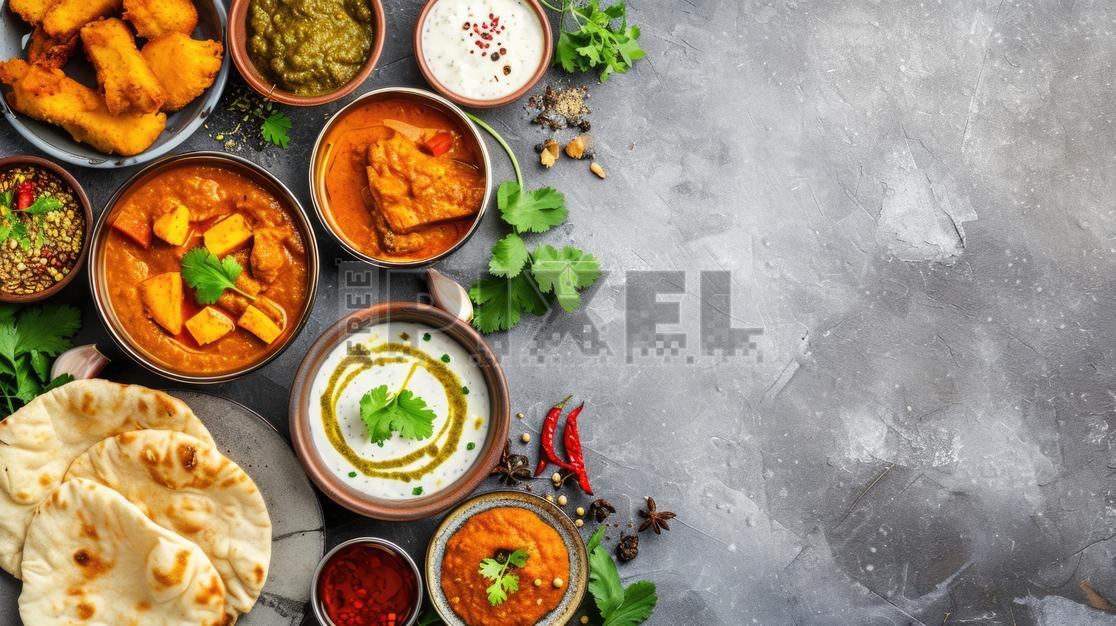 Free Photos - Freshly Made And Prepared Indian Lunch Or Dinner In Group ...
