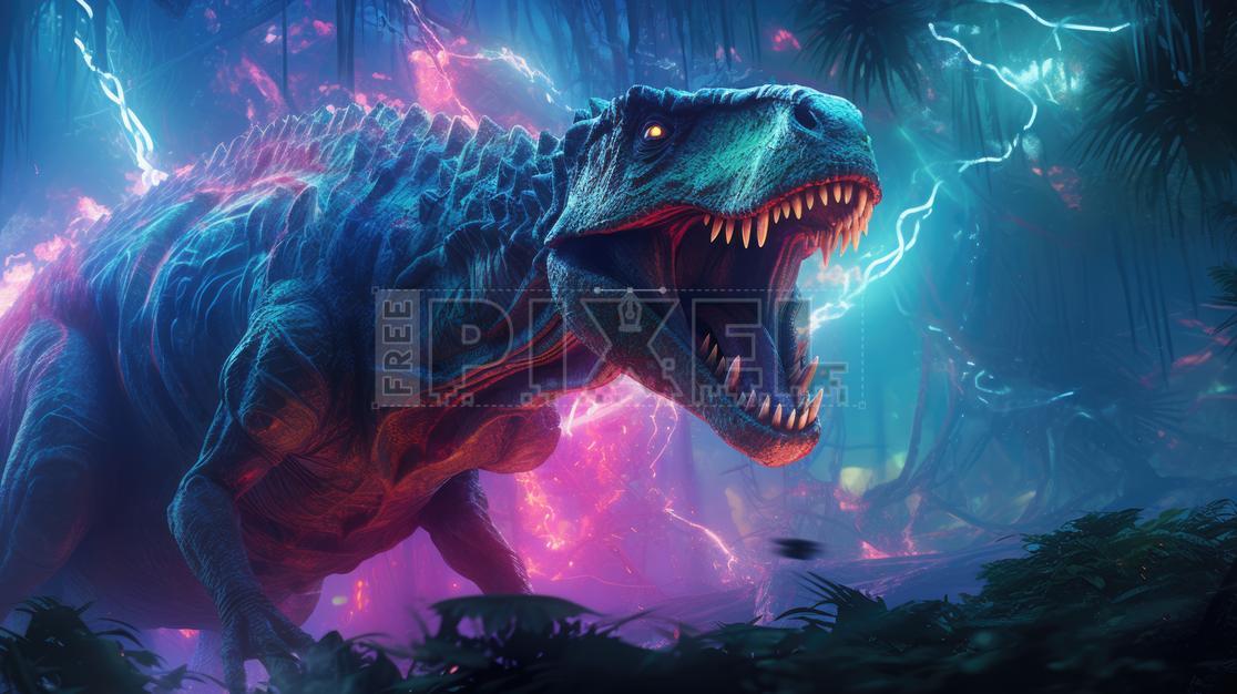 Free Photos - The Crazed Dinosaur Roaring In A Fiery Eruption ...