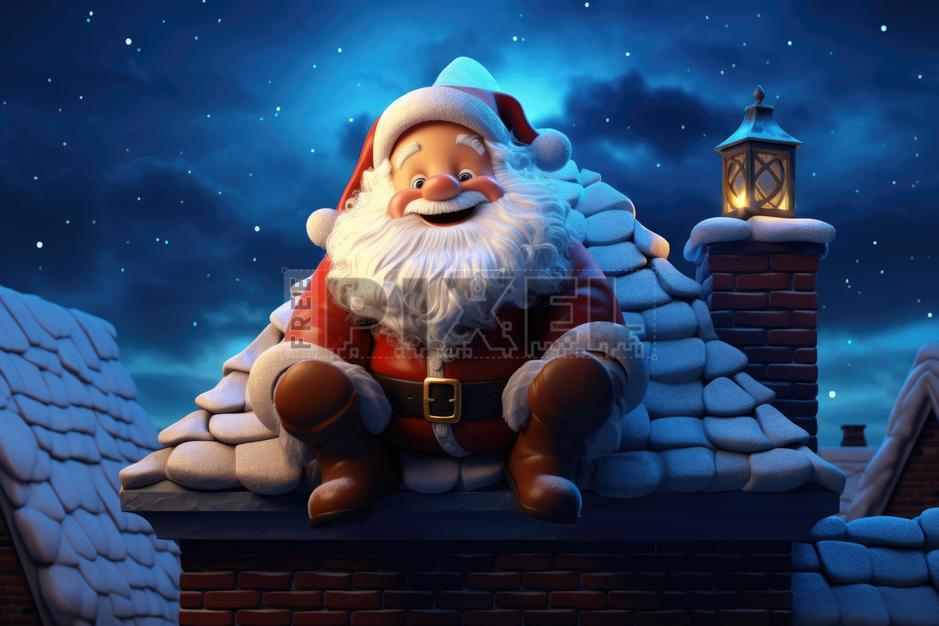 Free Photos - Father Christmas On A Rooftop | FreePixel.com