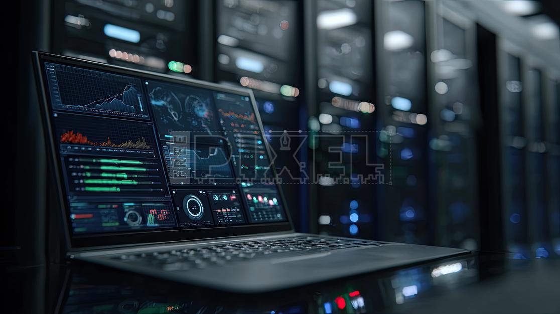 Free Photos - Laptop Screen Displaying Business Analytics In Server ...
